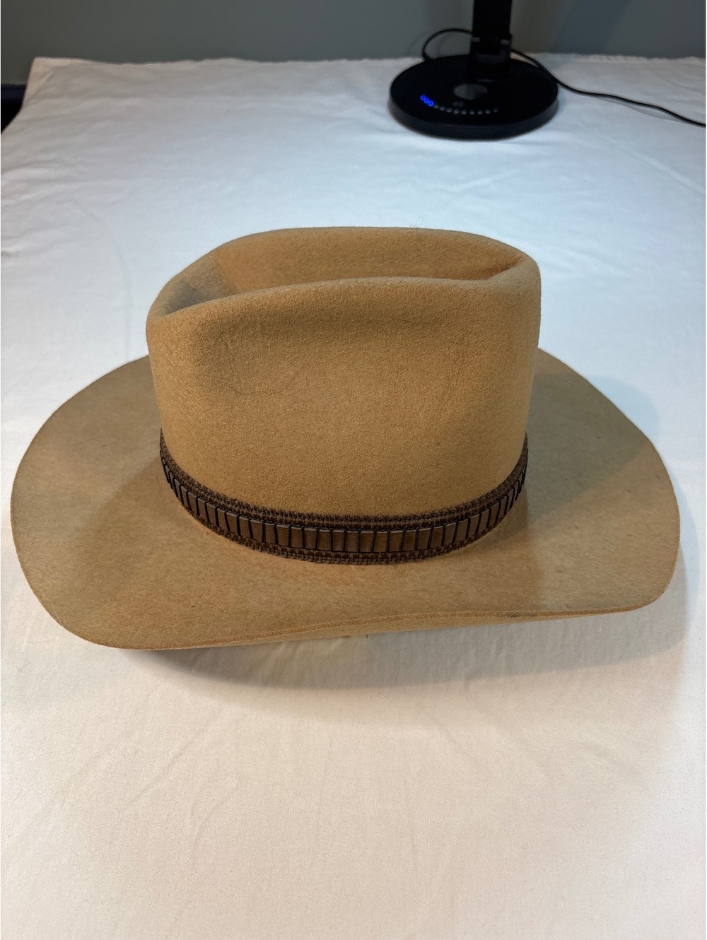 Vintage 70s Lanning Colt 45 Cowboy Hat 7 1/8 Tan Felt Western Hat